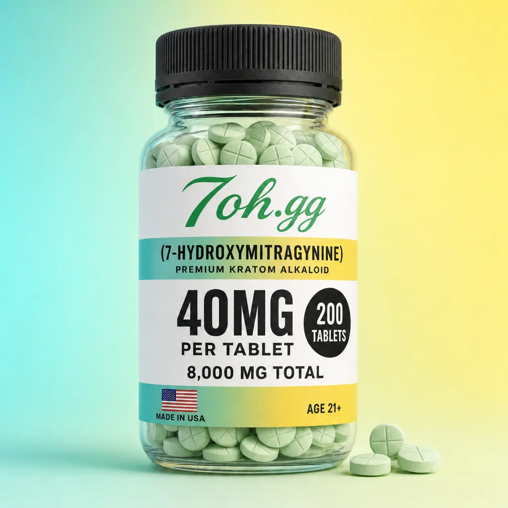 7oh.gg 40mg 7-OH tablets jar